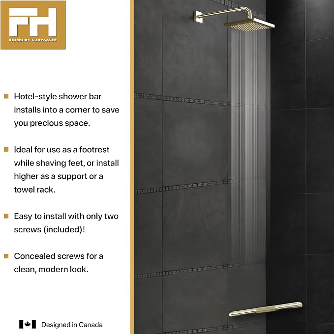 Shower Foot Rest, Corner Shower Bar - Image 4