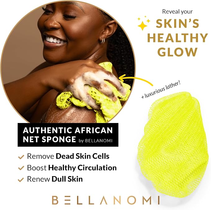 BELLANOMI African Exfoliating Net Sponge, Ethically sourced from Nigeria - Image 5