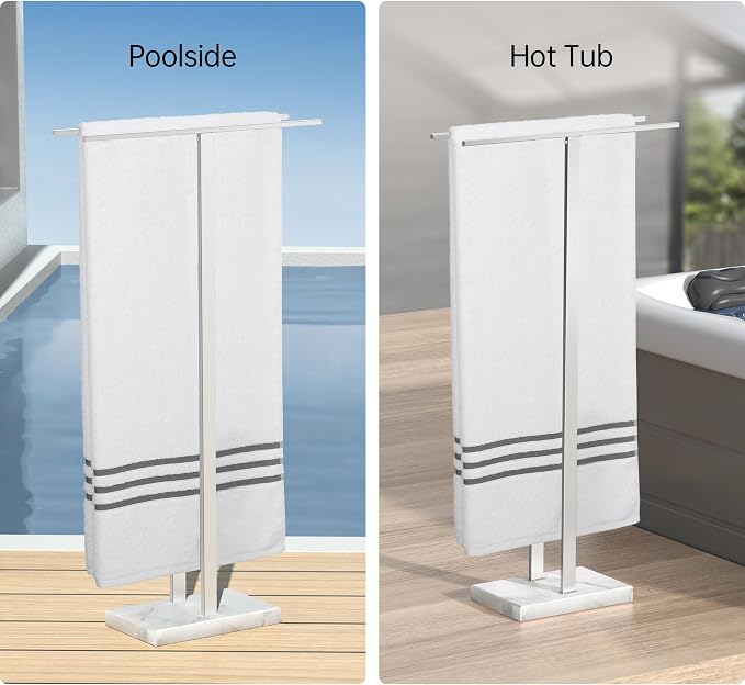 KES Standing Towel Rack Taller Version, Free Standing Towel Holder Stand - Image 8