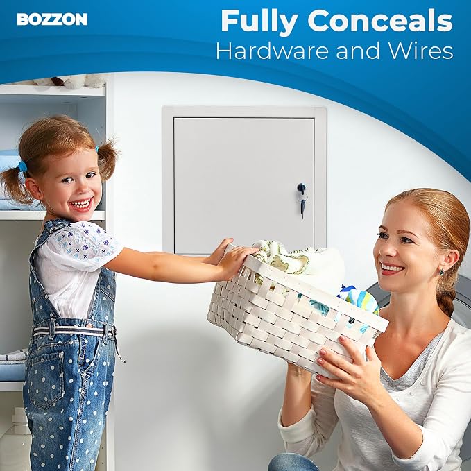 BOZZON Access Panel for Drywall 12 x 12 inch – Metal Door - Image 7