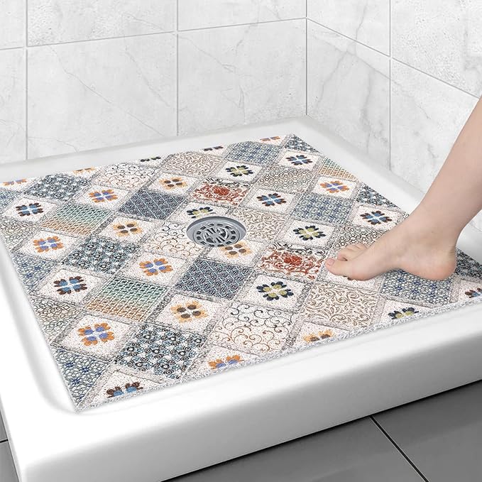 Square Shower Mat Non Slip: 31x31 Inch Extra Large Shower Floor Mat by Unknown