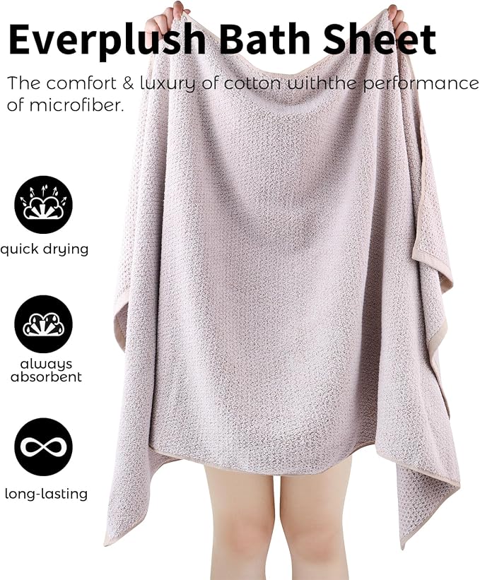 Everplush Diamond Collection Oversized Bath Towel – 1 Pieces, Super Soft & - Image 5