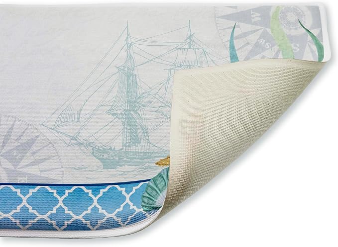 Stupell Industries Bayside Sea Life & Ship Plush Bathroom Mat & Bath Rug - Image 2