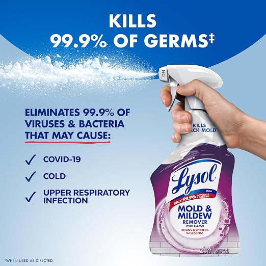 Lysol Mold & Mildew Remover Spray, Bathroom & Shower Cleaner, Disinfectant Spray - Image 5