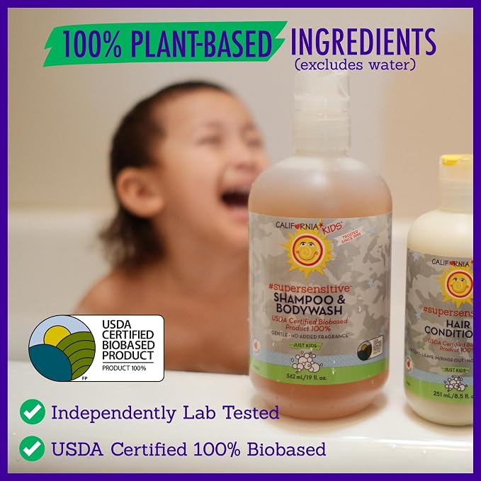 California Kids Shampoo + Kids Body Wash 2-in-1 | Super Sensitive | Gentle Skin - Image 4