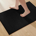 GRANNY SAYS Black Bathroom Rugs, Absorbent Bath Mats 32" x 20", Soft Chenille by GRANNYSAYS