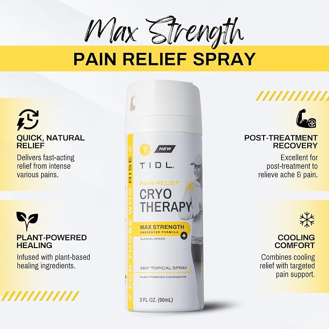 TIDL Cryotherapy Pain Relief Spray, 3 Oz Max Strength - Image 2