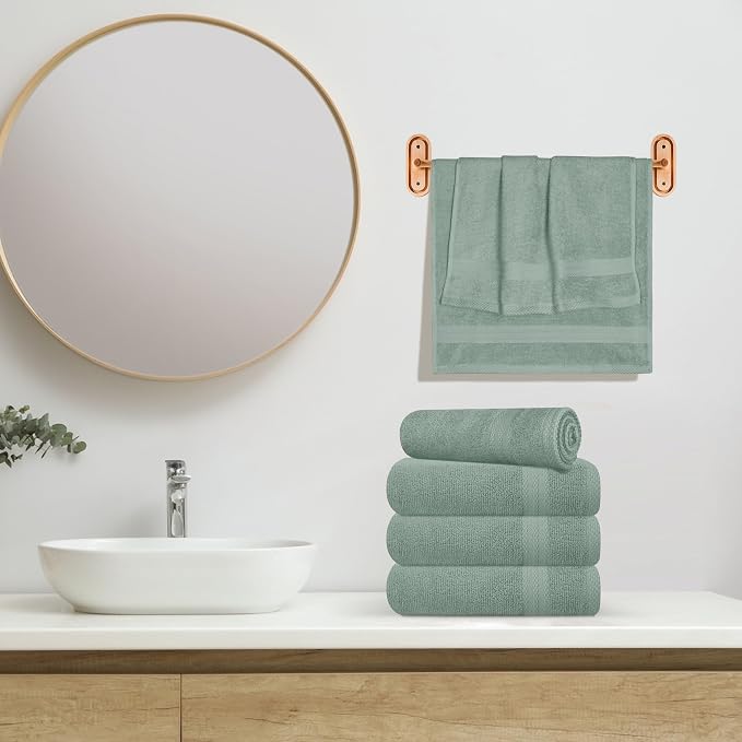GLAMBURG Ultra Soft 6-Piece Hand Towel Set 16x28-100% Ringspun Cotton - Image 4
