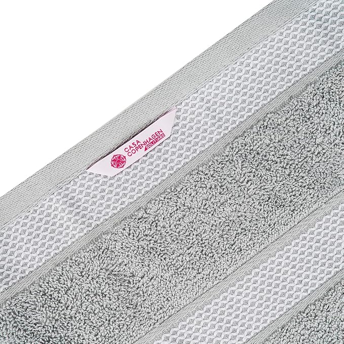 CASA COPENHAGEN Solitaire Mix 6 Pieces Towel Set- Grey Violet + Dusty Blue - Image 8
