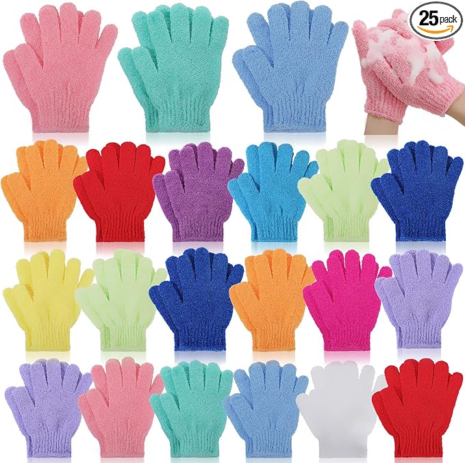 Tegeme 50 Pcs Exfoliating Gloves by Tegeme