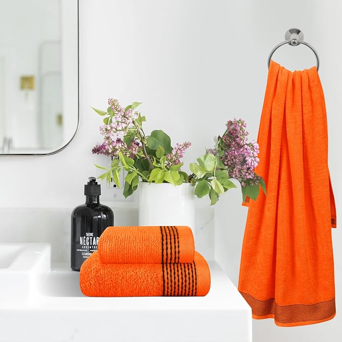 Belizzi Home Ultra Soft 3 Pack Cotton Towel Set, Contains a Bath Towel 28x55 - Image 3