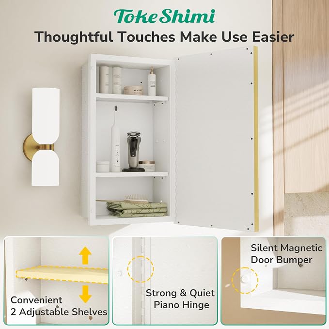TokeShimi 17x25 Recessed Medicine Cabinet - Image 6