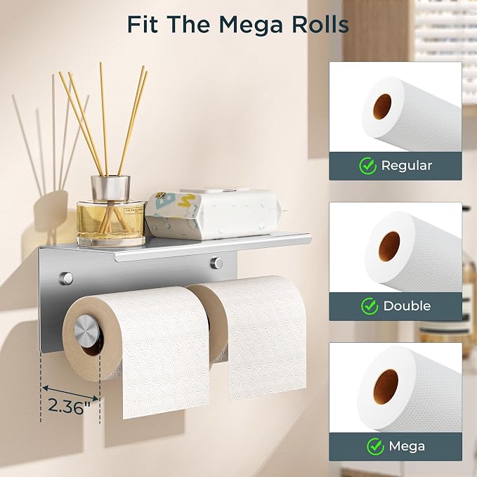 FORIOUS Double Toilet Paper Holder - Image 2