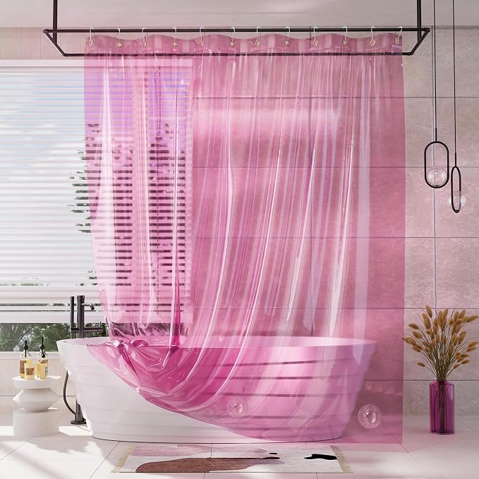 AmazerBath Pink Shower Curtain Liner by AmazerBath