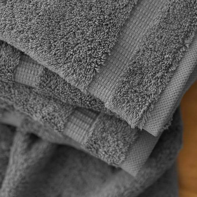 SALBAKOS 100% Turkish Cotton Washcloth Set of 12 13x13 inch | Heirloom Quality - Image 3