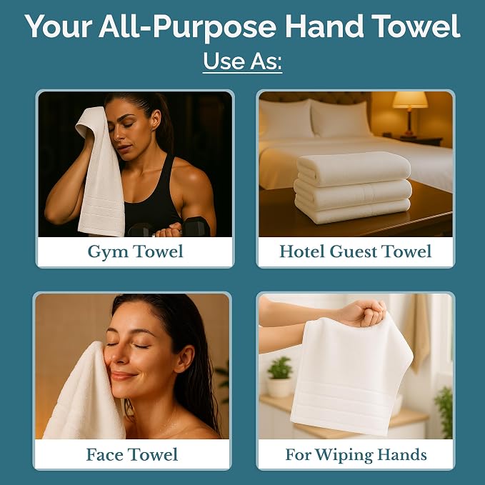 Casa Platino 4 Pack Hand Towels - Image 4