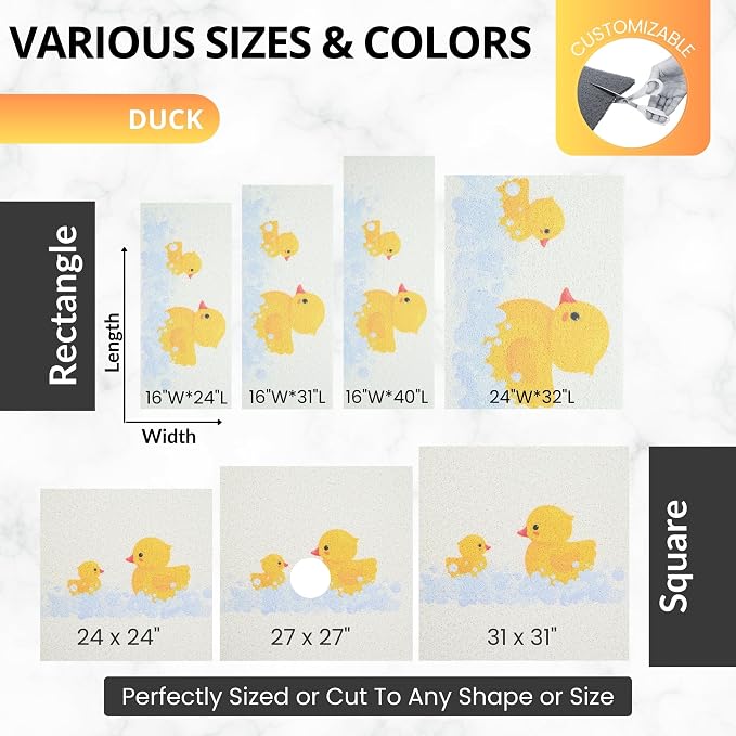 ENKOSI Loofah Shower Mat for Kids – Non-Slip Square Bath Mat - Image 6