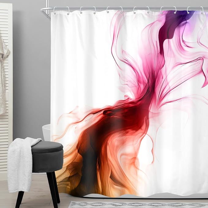 Cinbloo Colorful Multicolor Rainbow 60Wx72H Shower Curtain Abstract Modern - Image 2