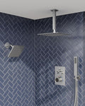 Thermostatic Shower System, Dual Rainfall Shower Heads by GRANDJOY