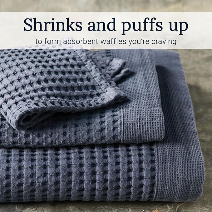 GILDEN TREE Waffle Towel Set Quick Dry Thin | 2 Bath Towels | 2 Hand Towels | 2 - Image 3