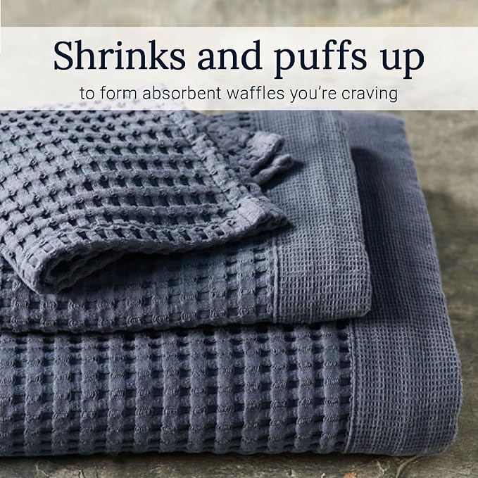 GILDEN TREE Waffle Towels for Bathroom Luxury 100% Cotton Bath Towels, Quick - Image 3