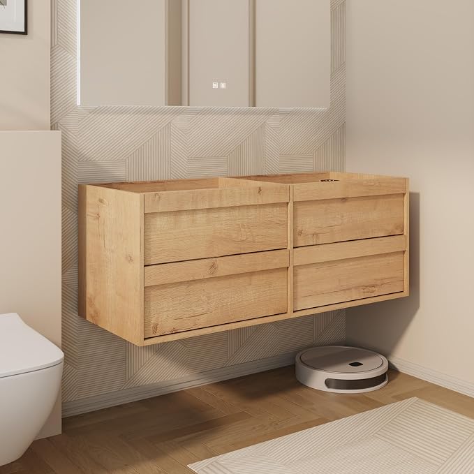 eclife 48" Floating Bathroom Vanity Sink Combo, Wall Mounted Modern Minimalist - Image 3