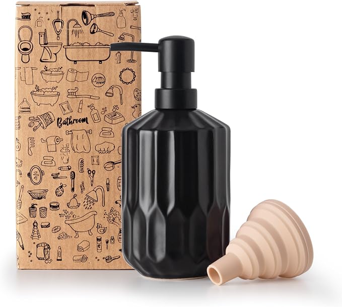 Fun Elements Bathroom Soap Dispenser, 16 Oz Luxurious Hand soap Dispenser by IntoYourHouseOntoYourTable