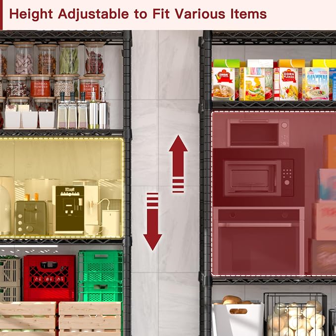 PrimeZone 36" W x 16" D x 79" H Wire Storage Shelves - Image 6