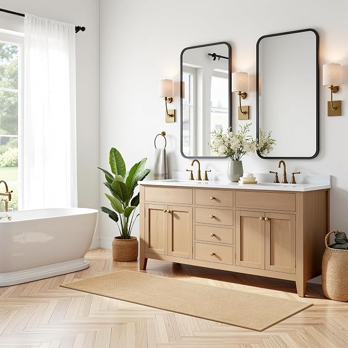 GRANNY SAYS Beige Bathroom Rugs, Absorbent Bath Mats - Image 5
