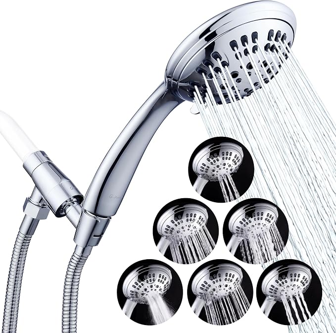 G-Promise High Pressure Shower Head 6 Spray Setting by G-Promise