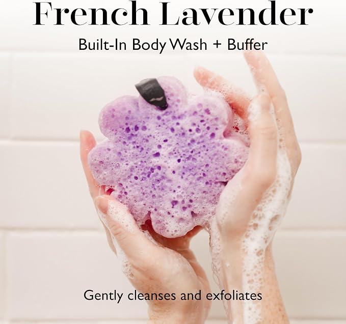 Spongelle French Lavender Wild Flower Buffer Body Scrubber | Bath & Shower - Image 2