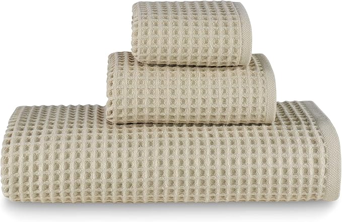 sea me at home Waffle Bath Sheet Set, 100% Turkish Cotton, Includes 1 Bath Sheet by seameathome