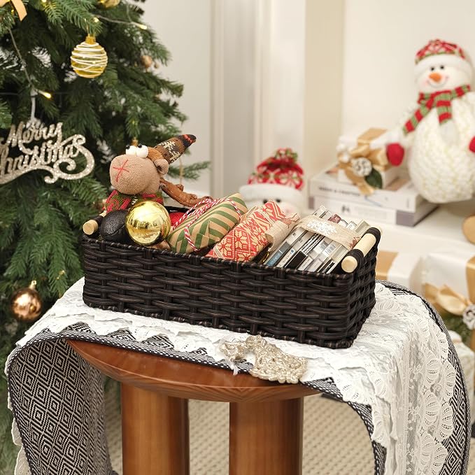 GRANNY SAYS Wicker Baskets for Shelves, Wicker Baskets for Storage, Waterproof - Image 9