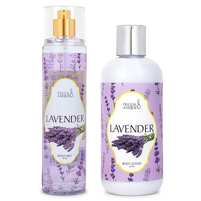 Home Spa Gift 10oz Deep Moisturizing Fragrance Body Lotion & 8 oz. Fine by FreidaandJoe