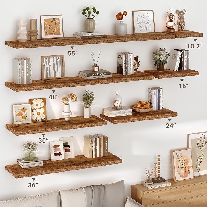 Vivelove 10 Inch Deep Floating Shelves 48 inch Long, 48 x 10 Wide Wall Shelves - Image 6