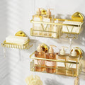 KEGII Suction Cup Shower Caddy – 3 Pack Suction Cup Shelf by KEGII