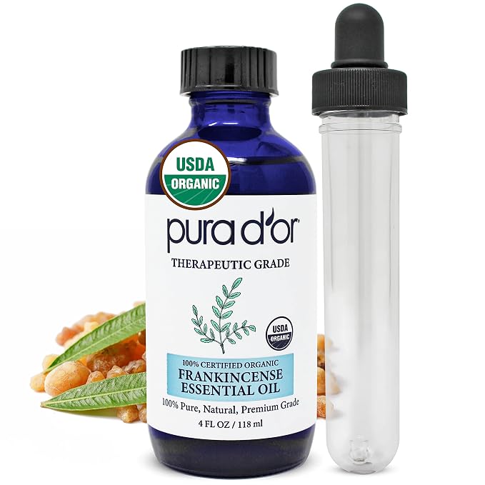 PURA D'OR ORGANIC Frankincense Essential Oil 100% Pure & Natural Therapeutic by PURADOR