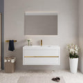 Modern 48" Wall-Mounted Bathroom Vanity by VUMALL
