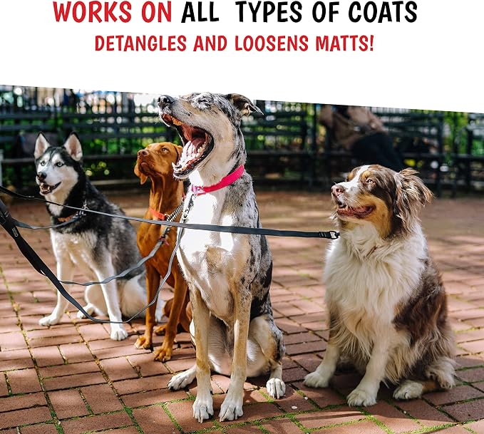 Warren London 10-in-1 Dog Spray & Rake Brush Combo | Detangles, Softens & - Image 5