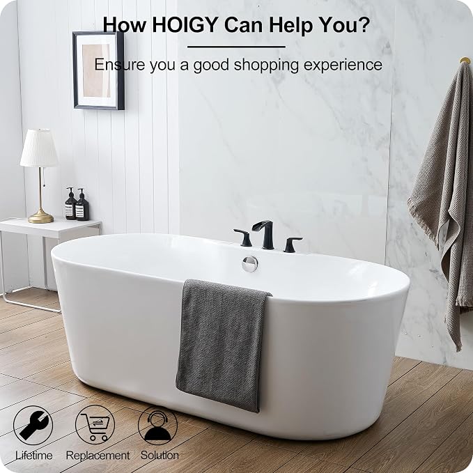 Roman Waterfall Bathtub Faucets, Brass High Flow Bathtub Faucet 3 Hole 6-16 - Image 9