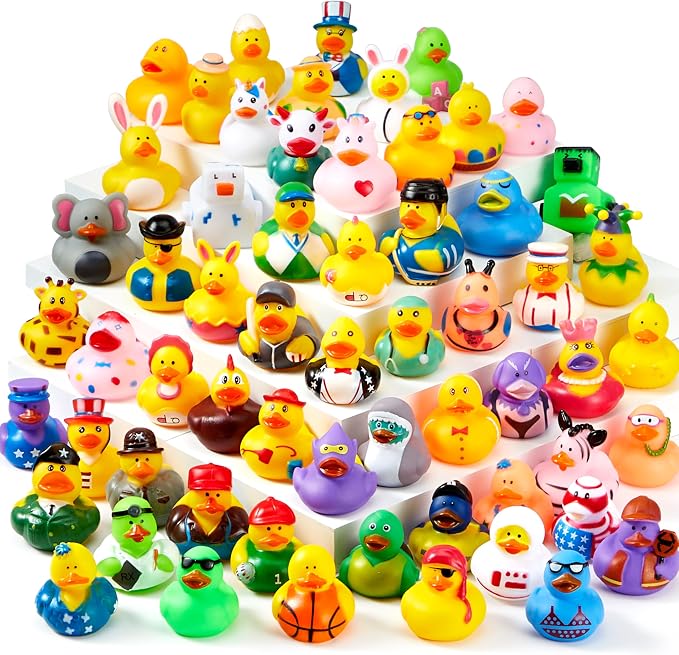JOYIN 240 Pcs Rubber Ducks, Random Assortment Ducks Bulk by JOYIN