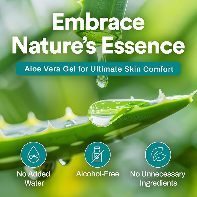 500 ml Pure Aloe Vera Gel for Hair and Skin, Hydrating & Non-Sticky, Soothes - Image 7