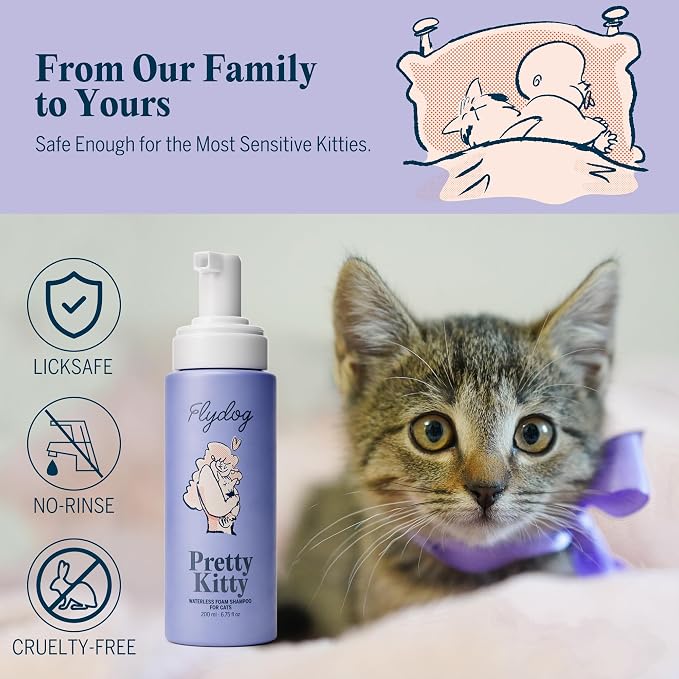 Pretty Kitty Waterless Cat Dry Shampoo – No Rinse, Moisturizing - Image 6