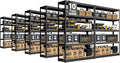 HOMEDANT House 5 Tier Laminated Metal Shelving Unit Adjustable Storage Utility by TheBestOrganizingSolution