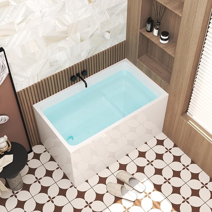 43 Square Inch Acrylic Independent Bathtub, Capacity 50 Gallons, Can Hold 650 - Image 3
