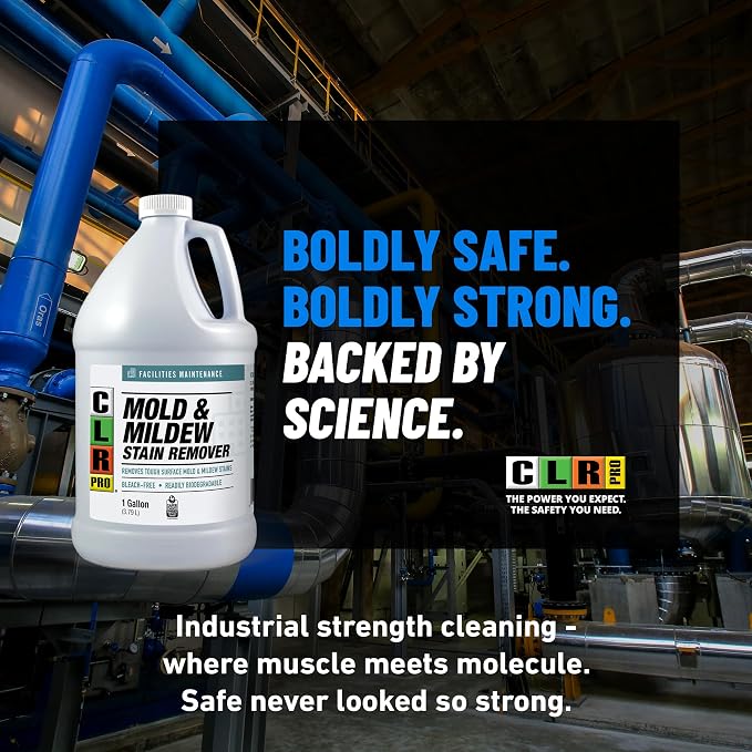 CLR PRO Heavy Duty Bleach-Free Mold and Mildew Stain Remover, 1 Gallon Bottle - Image 9