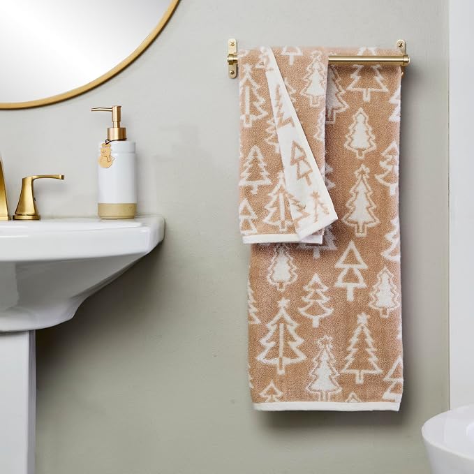 SKL Home Christmas/Winter Mod Tree 100% Cotton Premium 2-Piece Hand Towel Set - Image 5