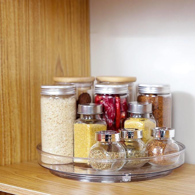 2 Pack Lazy Susan 9.25" Inch Turntable Organizer Pantry Organization and - Image 6