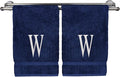 Monogrammed Hand Towel, Personalized Initial Gift, Extra Absorbent 100% Turkish by BareCotton