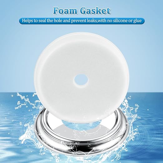Enhon 2 Pack Metal Tub Spout Cover Ring, Bathroom Faucet Remodeling Wall Plate - Image 7
